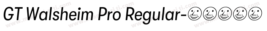 GT Walsheim Pro Regular字体转换
